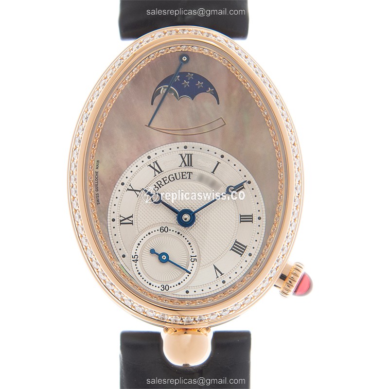 Breguet Reine De Naples Replica in 18kt Rose Gold, Automatic Movement, Silver Dial Watch