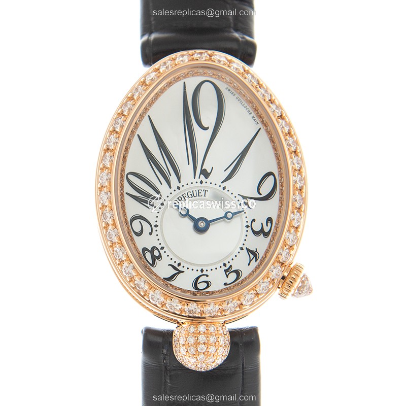 Breguet Reine De Naples Replica in 18kt Rose Gold, Automatic Movement, White Dial Watch