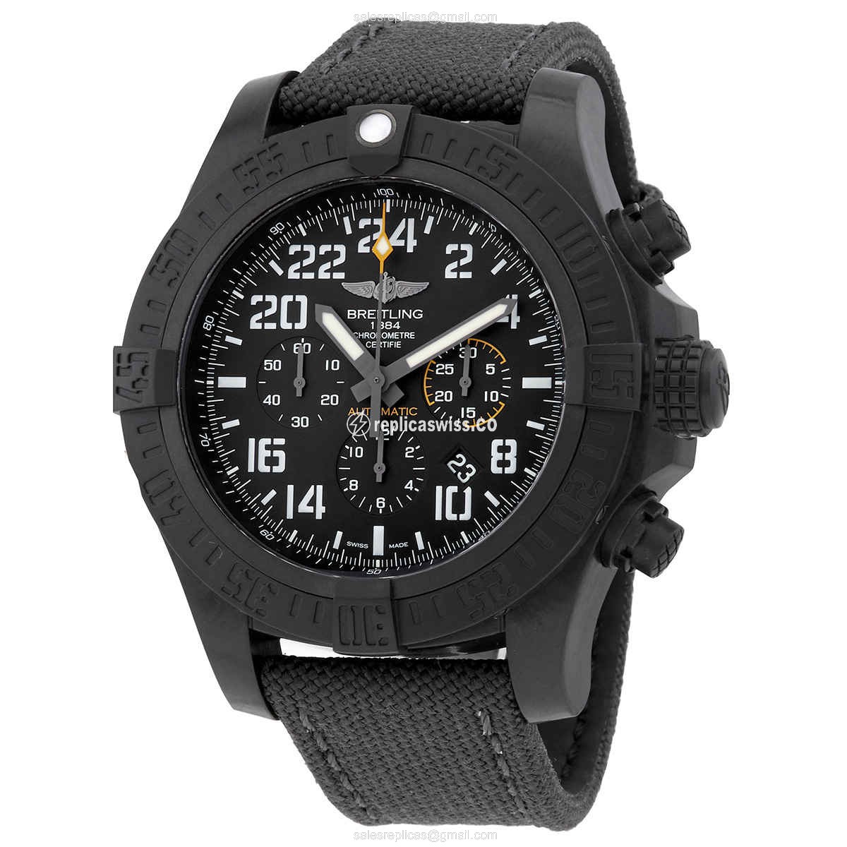 Breitling Avenger Hurricane Replica | Automatic Movement | Black Breitlight Case Watch