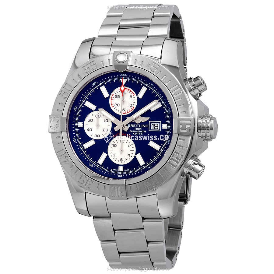 Breitling Avenger II A13371111C1A1 Replica with Blue Dial Stainless Steel Case Watch