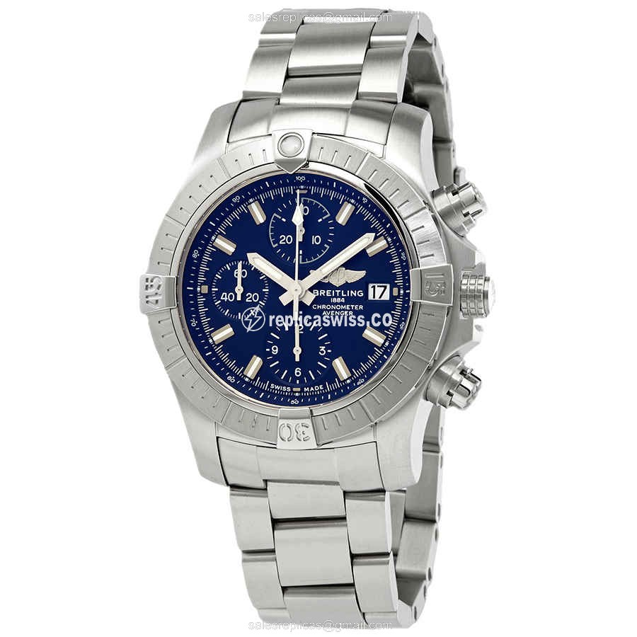 Breitling Avenger II A13385101C1A1 Replica | Automatic Movement, Blue Dial, Stainless Steel Case