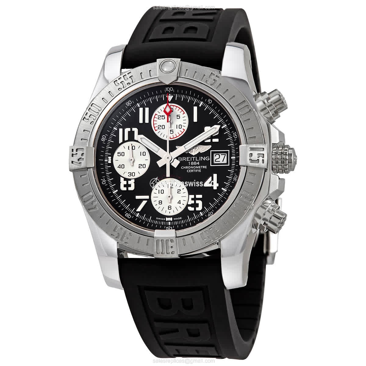 Breitling Avenger II Automatic Replica in Black Dial & Stainless Steel Case Watch