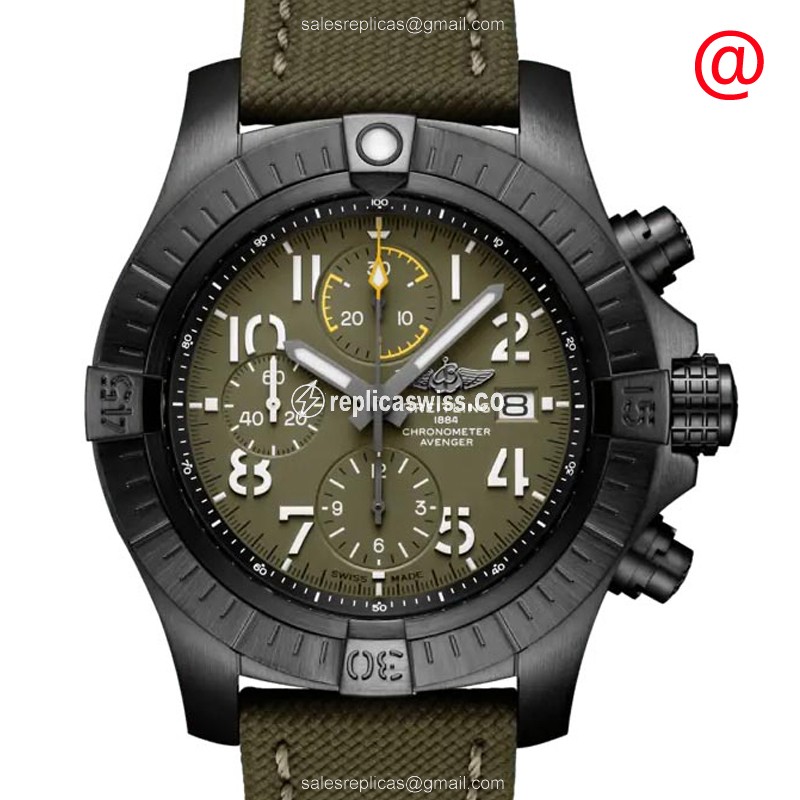 Breitling Avenger II Automatic Replica in Green Titanium with Sapphire Crystal Watch
