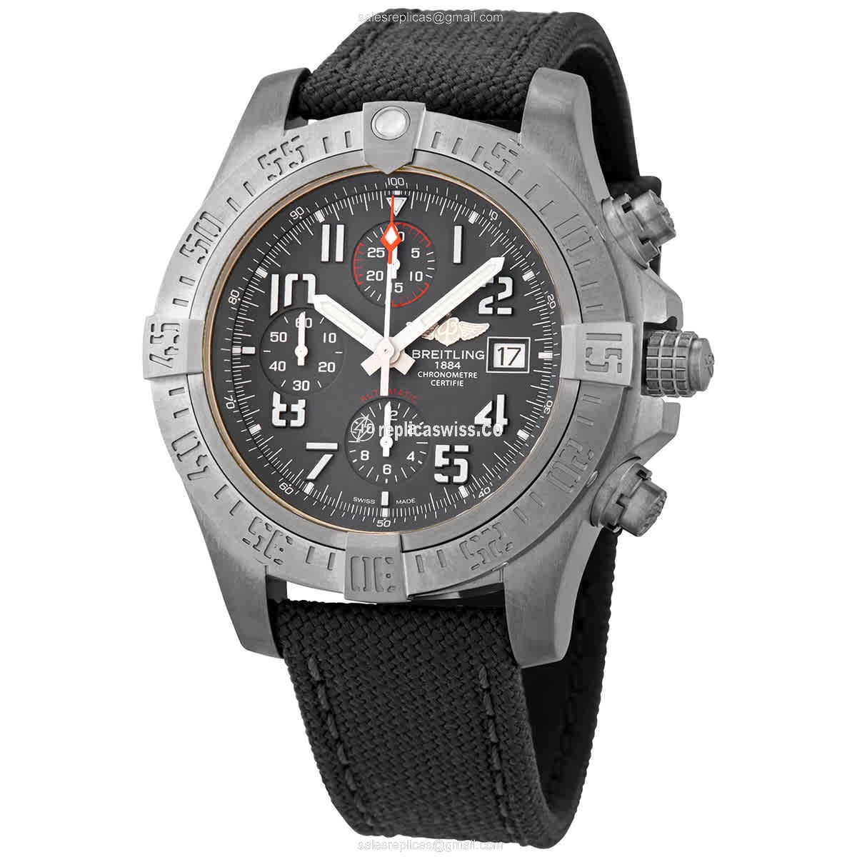 Breitling Avenger II E13383101M2W1 Replica | Automatic Movement, Titanium Case, Gray Dial Watch