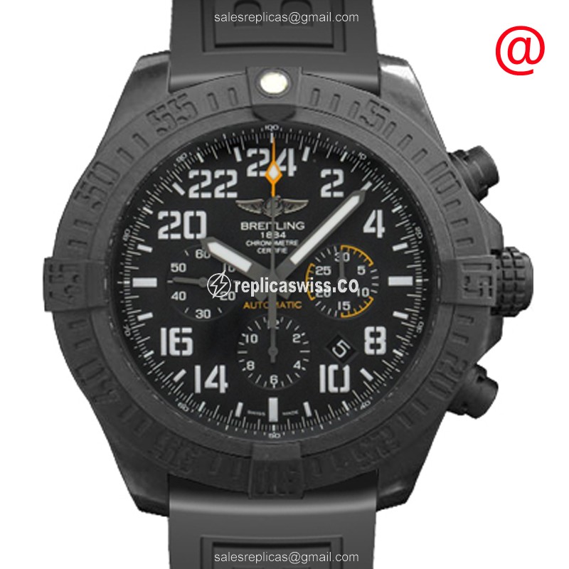 Breitling Avenger II XB1210E4/BE89/154S Carbon Fiber Replica, Automatic Movement, Black Dial &