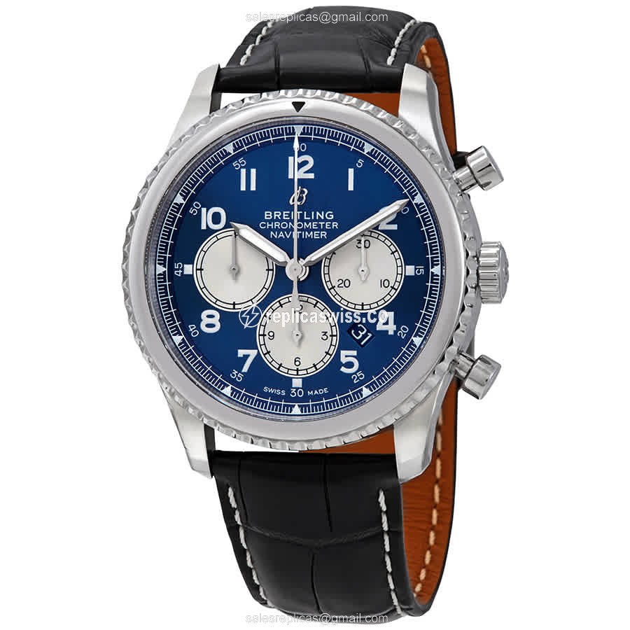 Breitling Aviator 8 Replica | Automatic Movement, Blue Dial, Stainless Steel Case Watch
