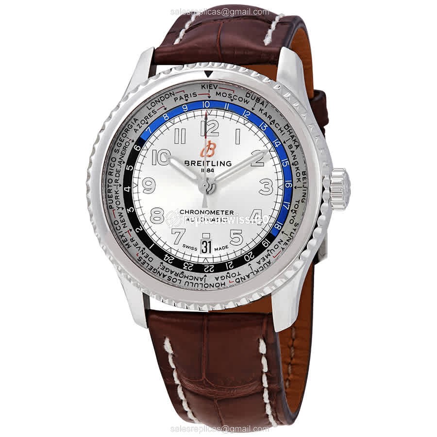 Breitling Aviator 8 Replica | Automatic Movement | Stainless Steel Case, Silver Dial Watch