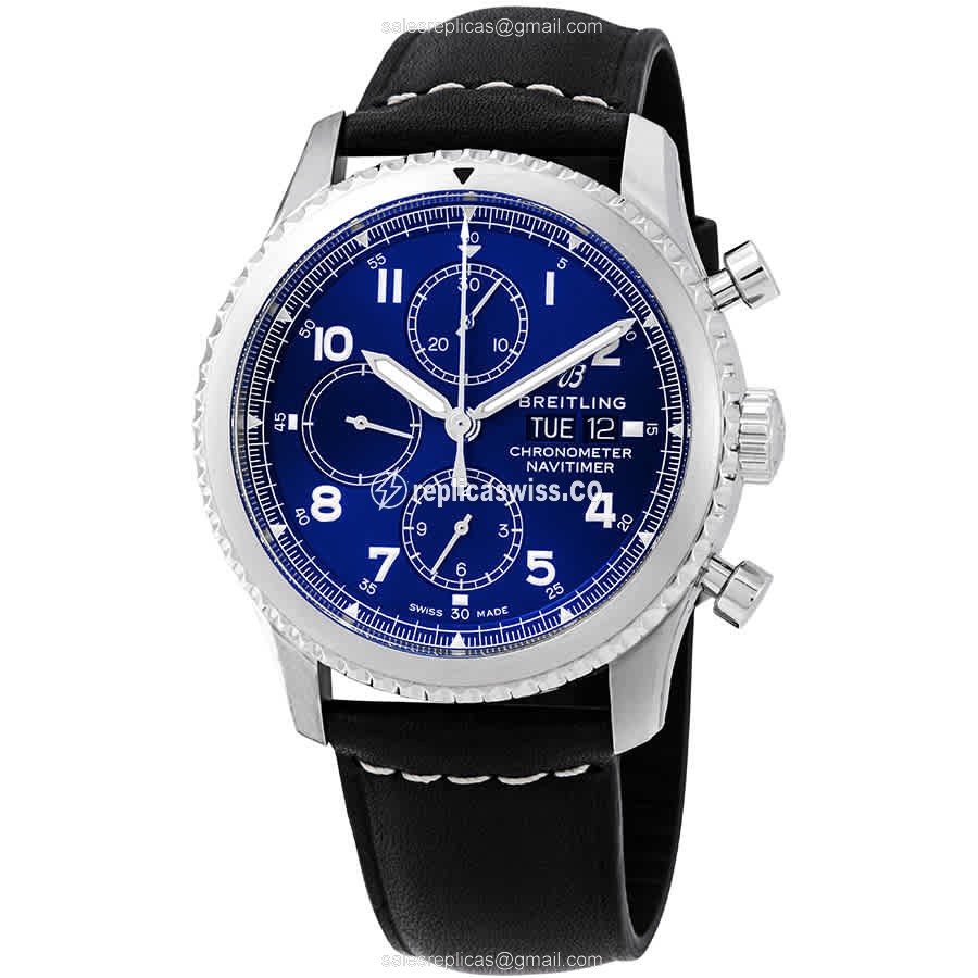 Breitling Aviator 8 Replica in Stainless Steel & Blue Dial, Automatic Movement Watch