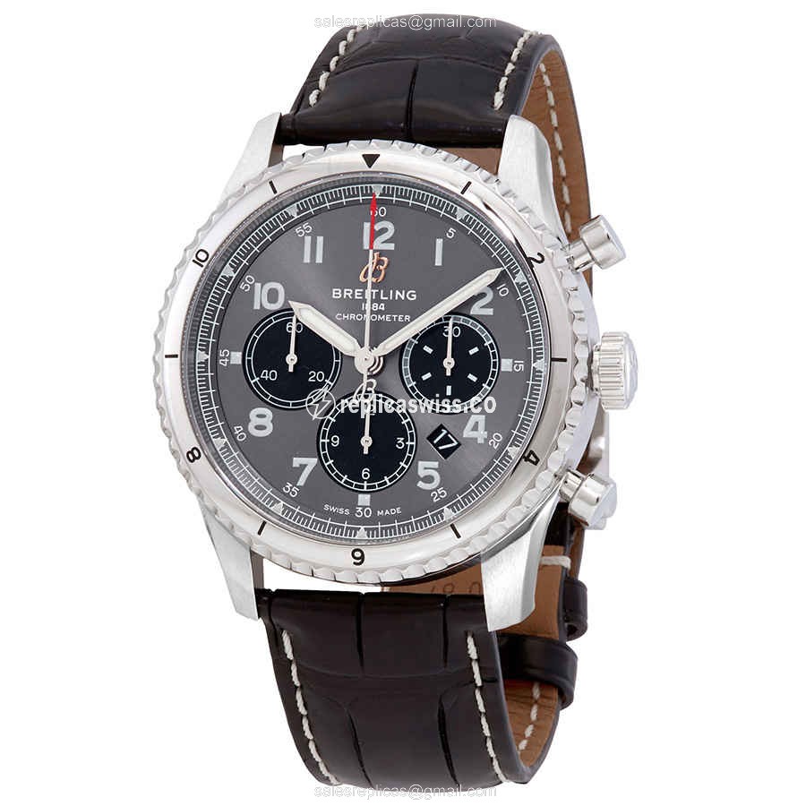 Breitling Aviator 8 Replica in Stainless Steel & Gray Dial, Automatic Movement Watch