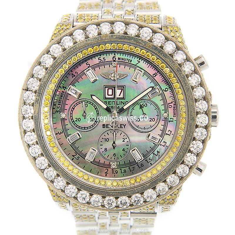 Breitling Bentley NGBK Replica Watch | Automatic, Stainless Steel Case & Diamond Bezels