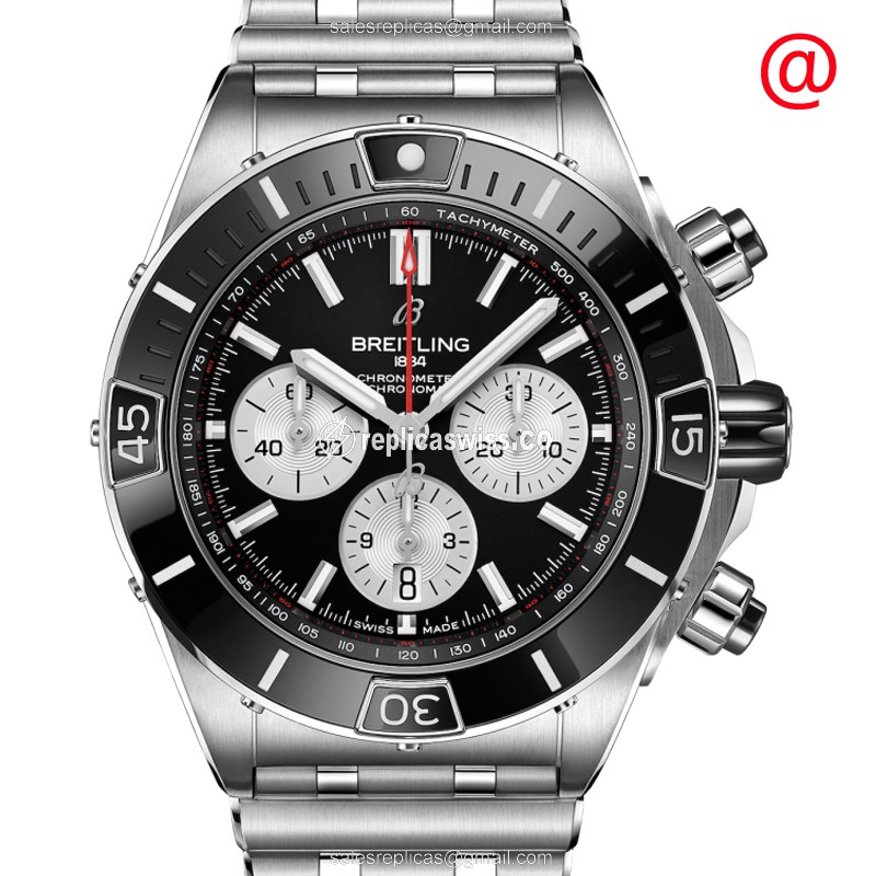 Breitling Chronomat B01 Replica | Automatic Movement | Black Dial | Stainless Steel Case Watch
