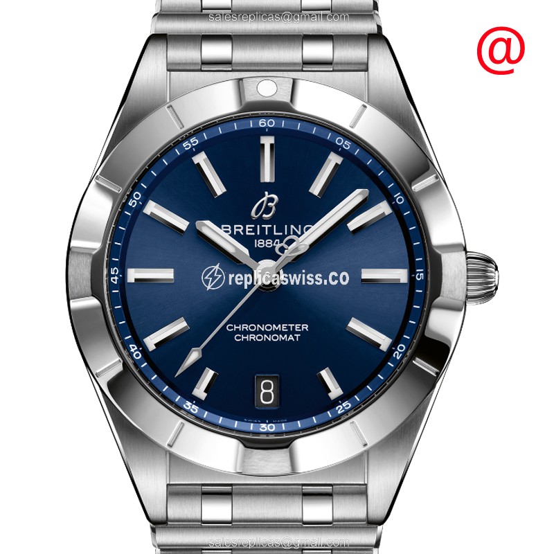 Breitling Chronomat B01 Replica | Blue Dial, Stainless Steel Case & Clasp Watch