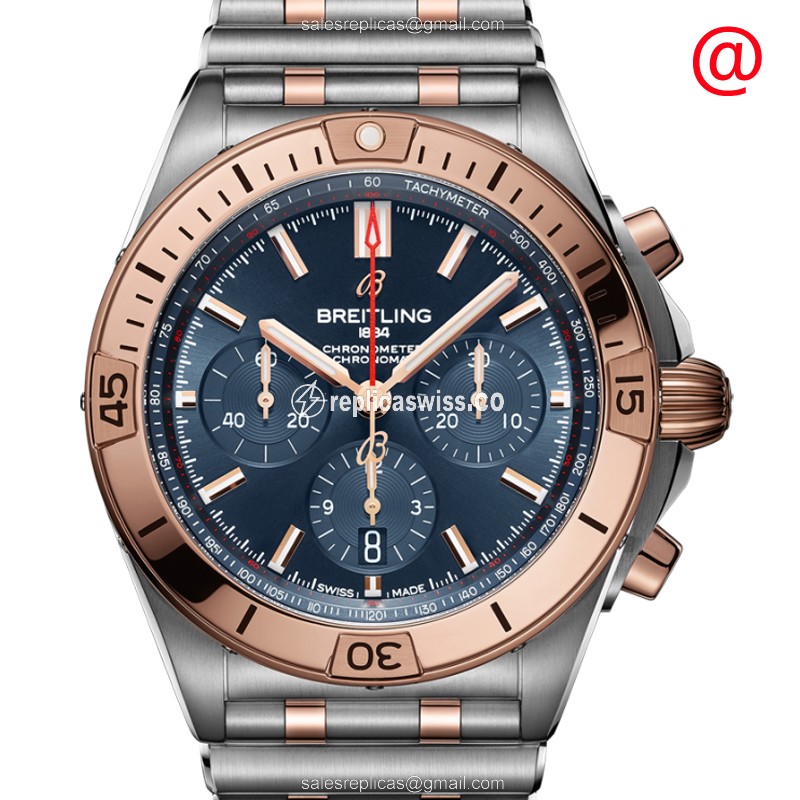 Breitling Chronomat B01 Replica in Blue Dial Stainless Steel Case with Automatic Movement Watch