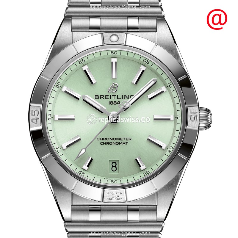 Breitling Chronomat B01 Replica in Green Dial Stainless Steel, Automatic Movement Watch