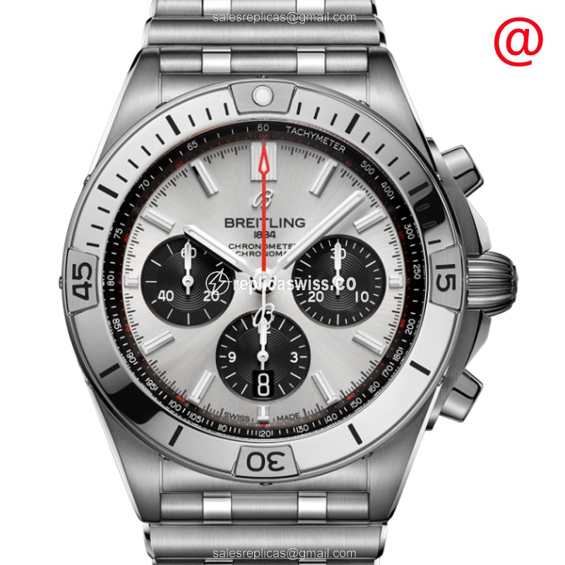 Breitling Chronomat B01 Replica in Stainless Steel Case & Silver Dial, Automatic Movement Watch