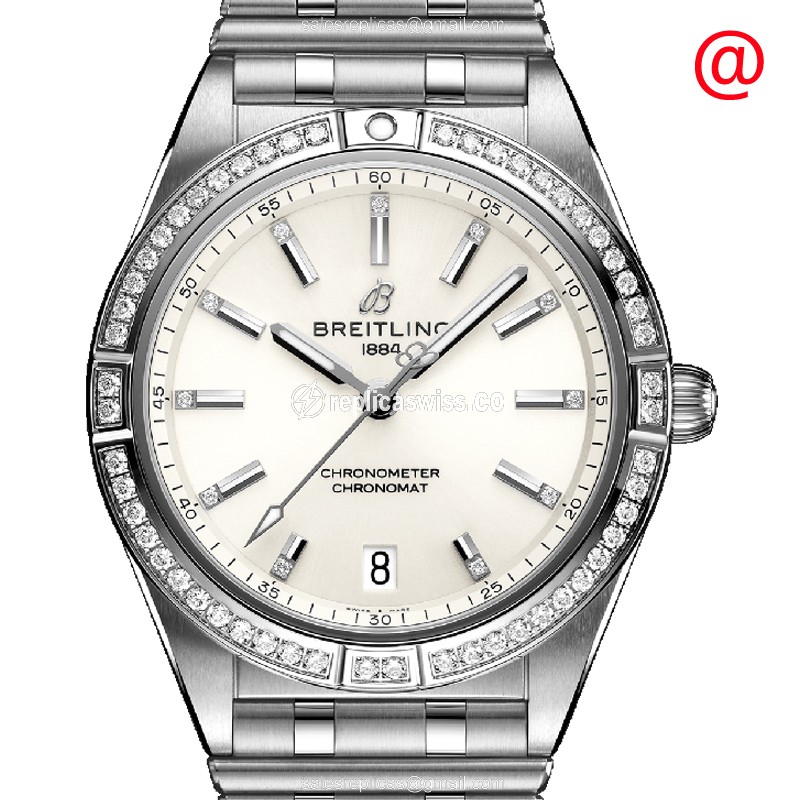 Breitling Chronomat B01 Replica in White Dial & Stainless Steel Case, Automatic Movement Watch