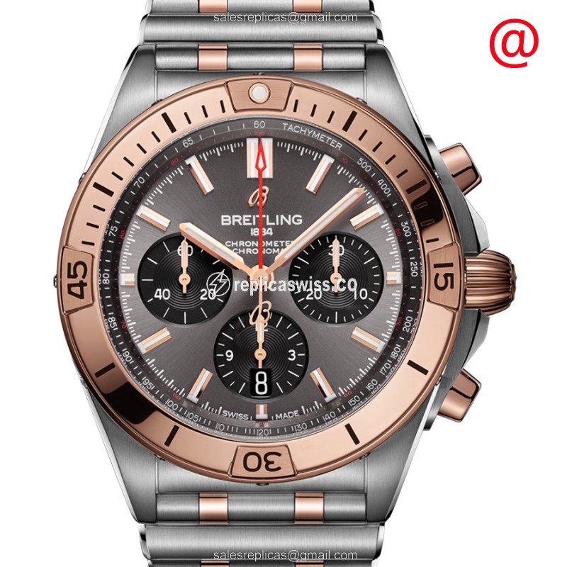 Breitling Chronomat B01 UB0134101B1U1 Replica | Automatic Movement | 18kt Rose Gold & Steel Case
