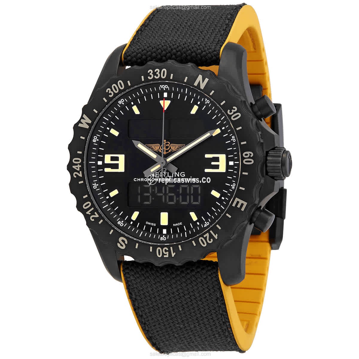 Breitling Chronospace M7836622/BD39-257S Replica | Automatic Movement | Black Canvas Strap Watch