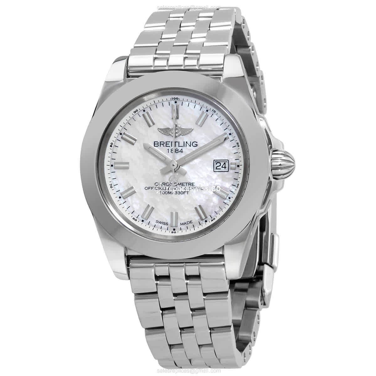Breitling Galactic W71330121A2A1: Precision Quartz, White Dial, Iconic Steel Timepiece Watch