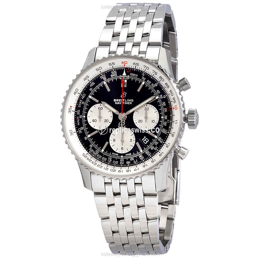 Breitling Navitimer 1 Replica, Automatic Movement, Black Dial, Stainless Steel Case Watch