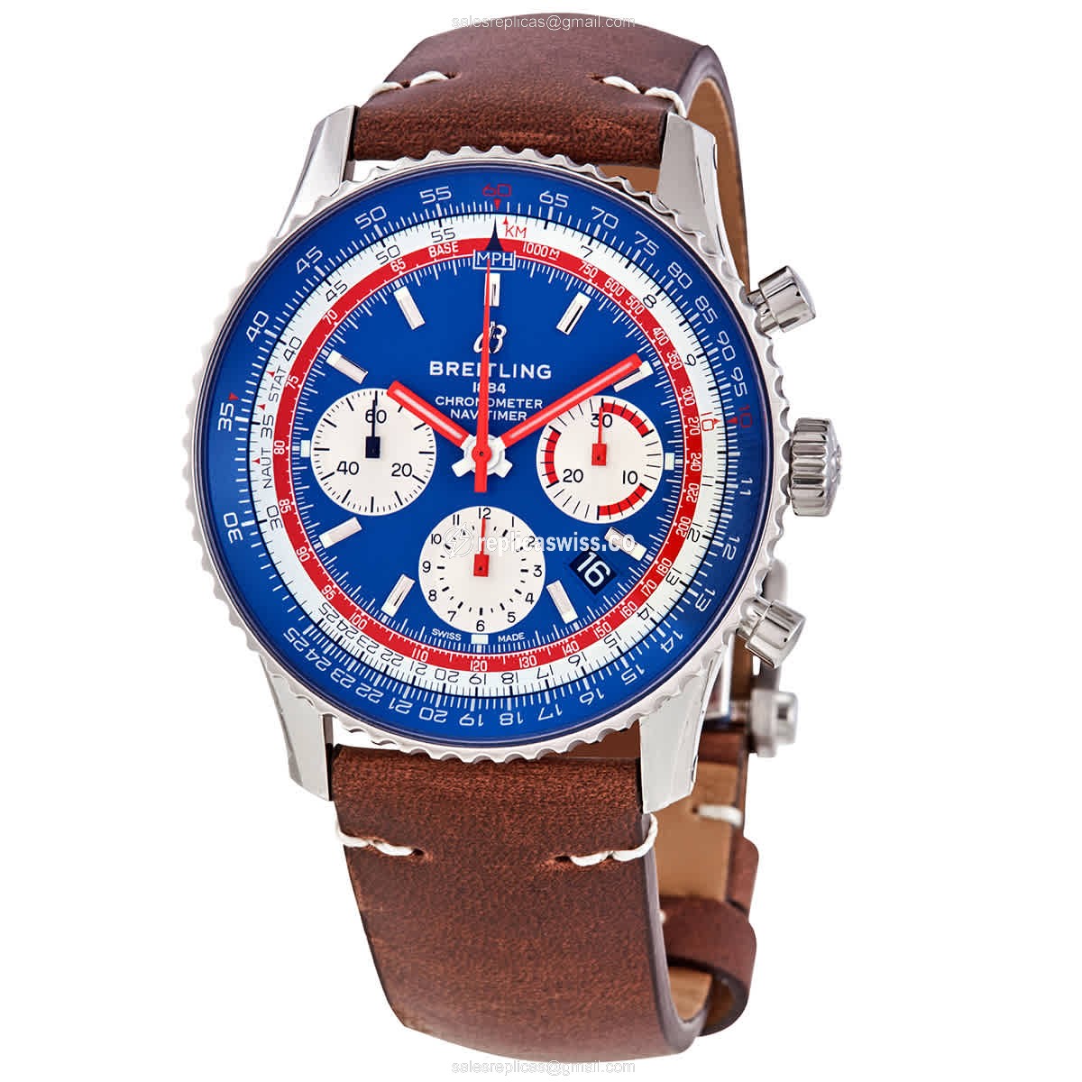 Breitling Navitimer 1 Replica in Blue Dial & Carbon Fiber Case, Automatic Movement Watch