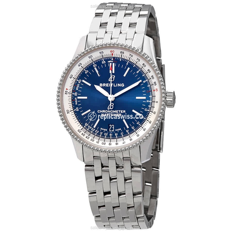 Breitling NAVITIMER 1 Replica in Blue Dial Stainless Steel Case with Automatic Movement Watch