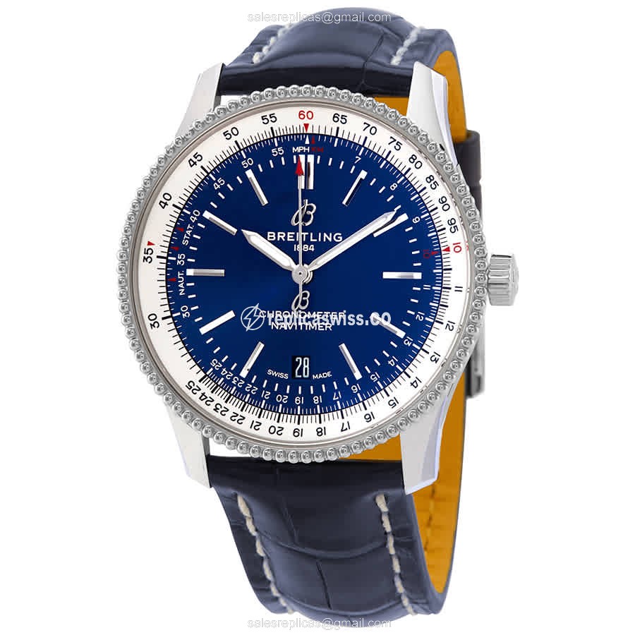 Breitling Navitimer 1 Replica in Blue Steel Case, Automatic Movement & Genuine Sapphire Crystal