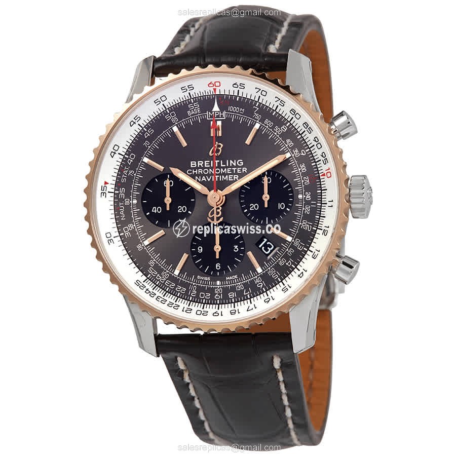 Breitling Navitimer 1 Replica in Carbon Fiber | Automatic Movement & Grey Dial Watch