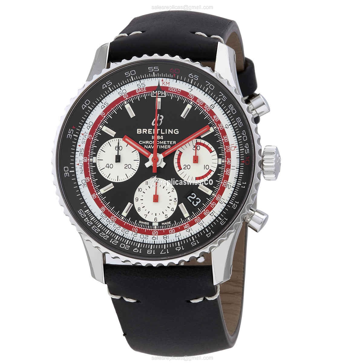 Breitling Navitimer 1 Replica in Stainless Steel, Automatic Movement & Black Dial Watch