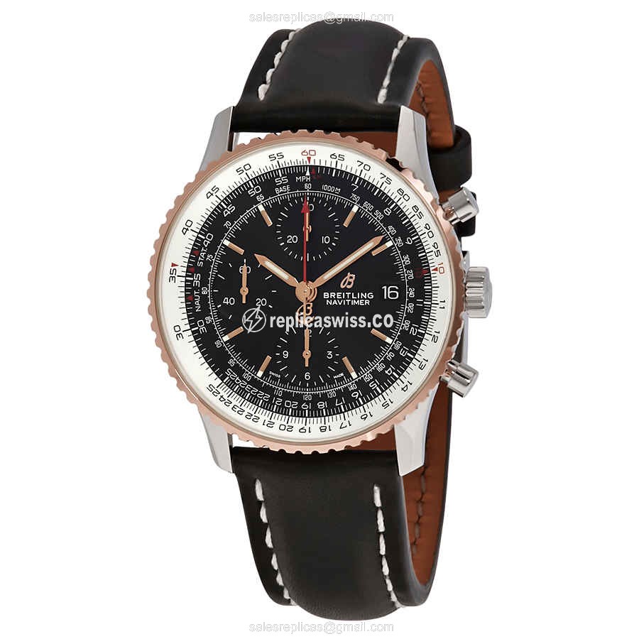 Breitling Navitimer 1 Replica in Stainless Steel, Automatic Movement & Black Dial Watch