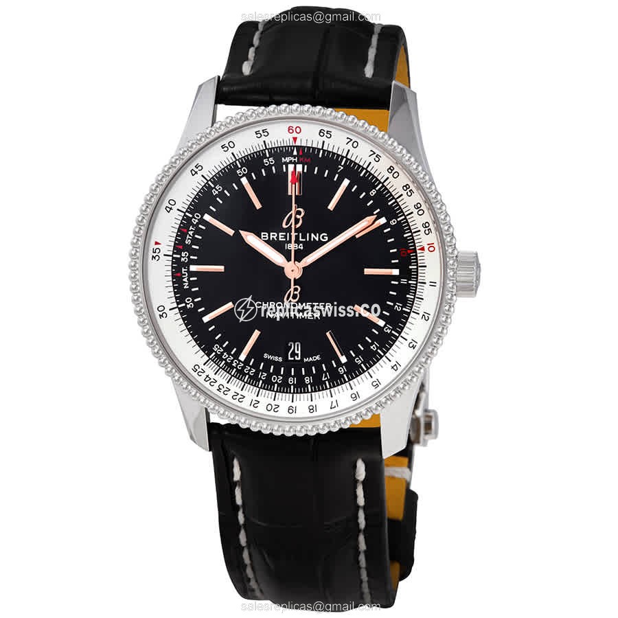 Breitling Navitimer 1 Replica in Stainless Steel | Automatic Movement & Black Dial Watch