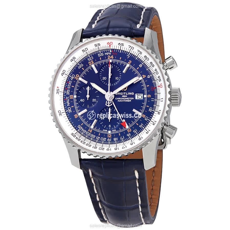 Breitling Navitimer 1 Replica in Stainless Steel, Automatic Movement & Blue Dial Watch