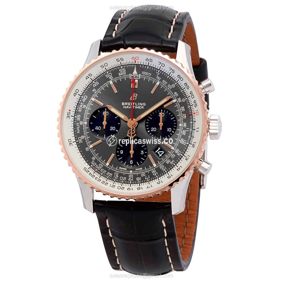 Breitling NAVITIMER 1 Replica in Stainless Steel, Automatic Movement, Gray Dial Watch