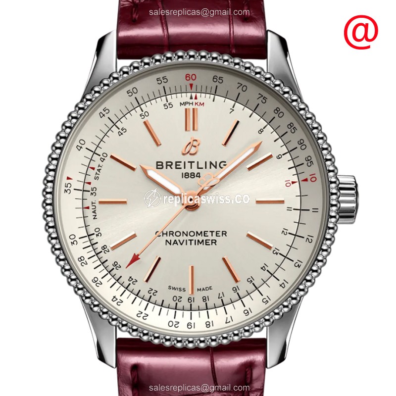 Breitling Navitimer 1 Replica in Stainless Steel | Automatic Movement & Silver Dial Watch