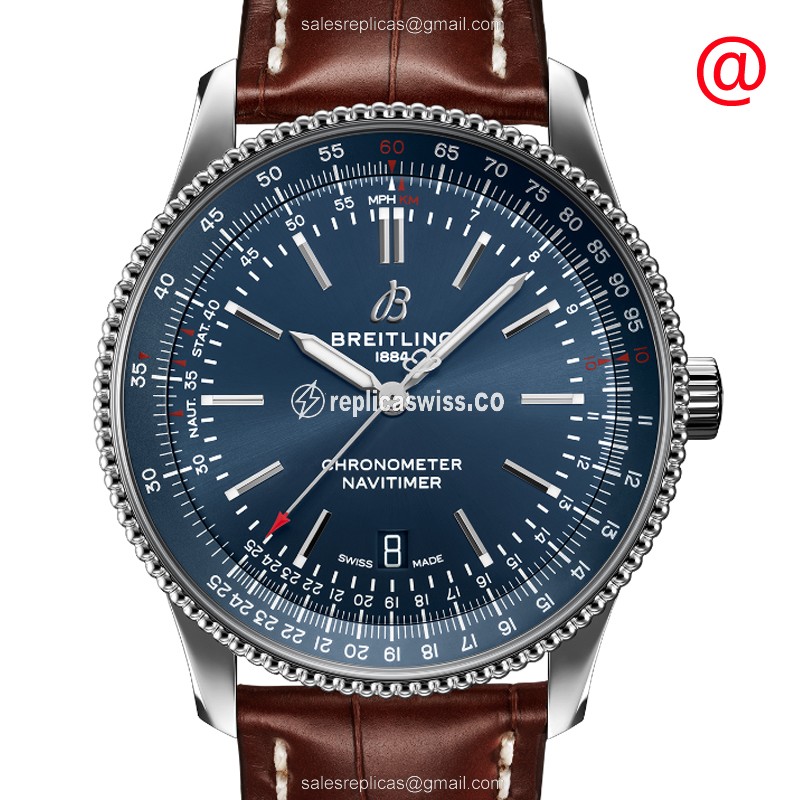 Breitling NAVITIMER 1 Replica in Stainless Steel & Blue Dial, Automatic Movement Watch