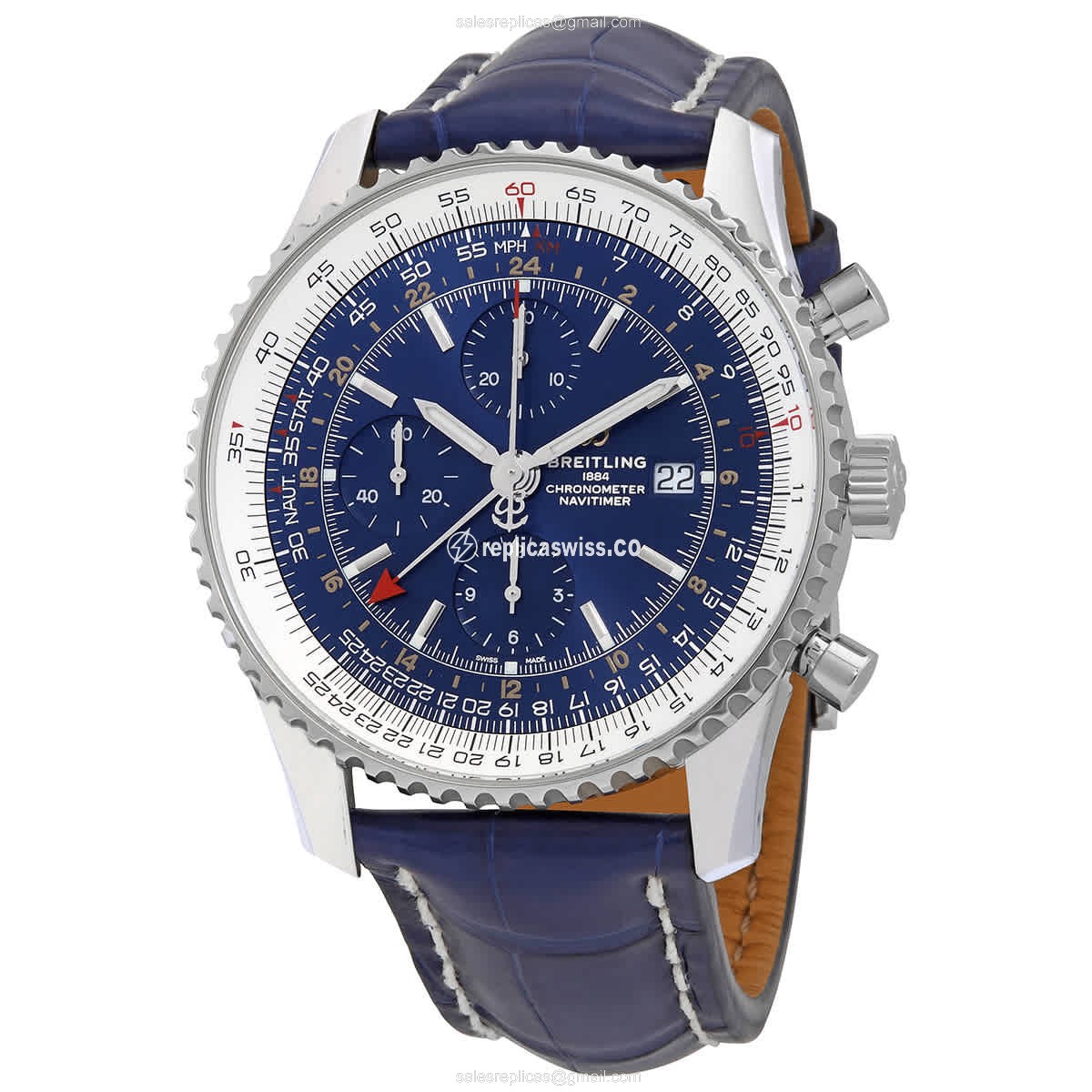 Breitling Navitimer 1 Replica in Stainless Steel & Blue Dial, Automatic Movement Watch