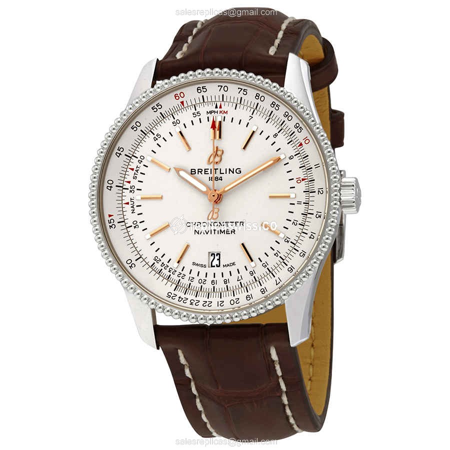 Breitling Navitimer 1 Replica in Stainless Steel Case, Automatic Movement, Silver Dial Watch