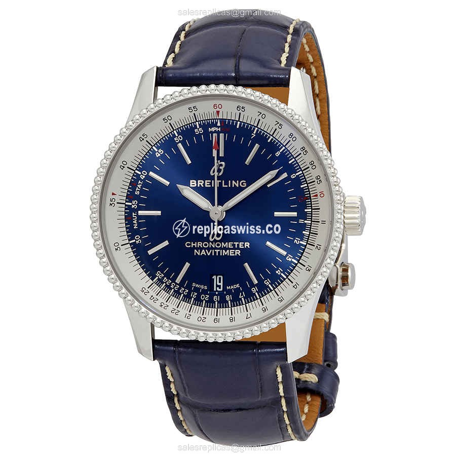 Breitling NAVITIMER 1 Replica in Stainless Steel Case with Automatic Movement Blue Dial Watch