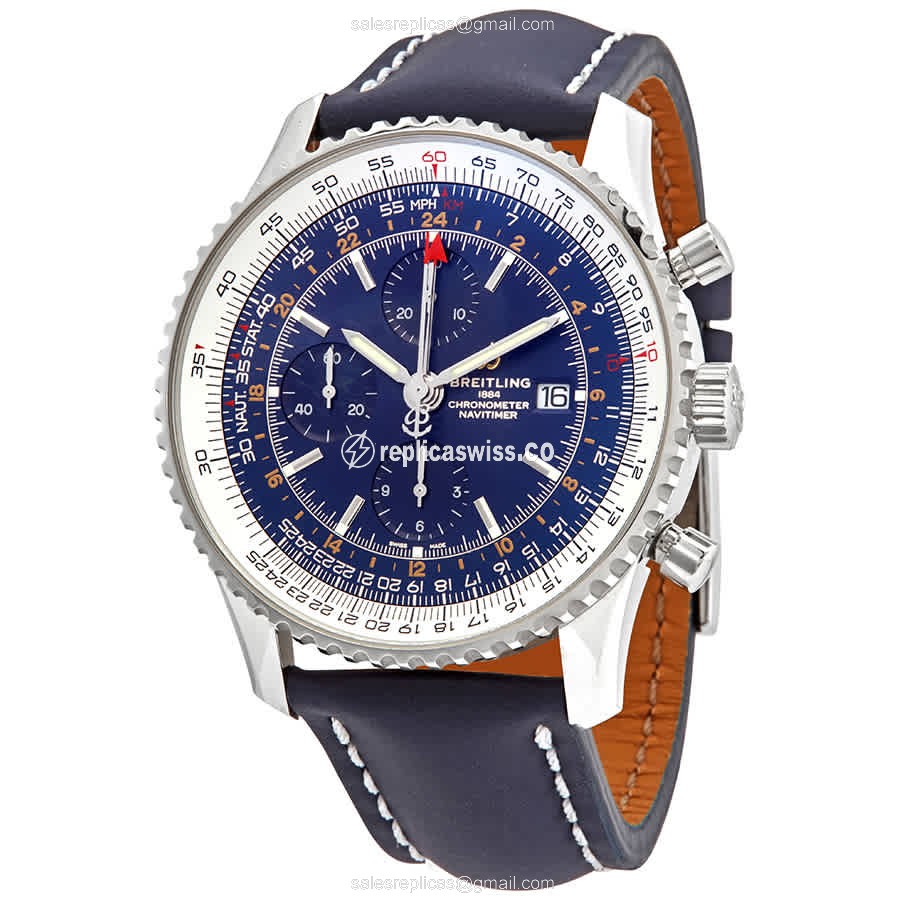Breitling NAVITIMER 1 Replica in Stainless Steel Case with Automatic Movement Blue Dial Watch