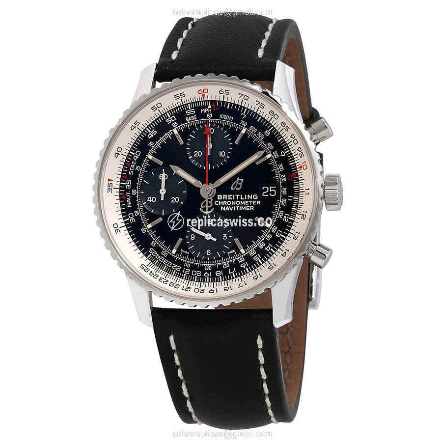 Breitling Navitimer 1 Replica in Stainless Steel Case with Black Dial Automatic Movement Watch