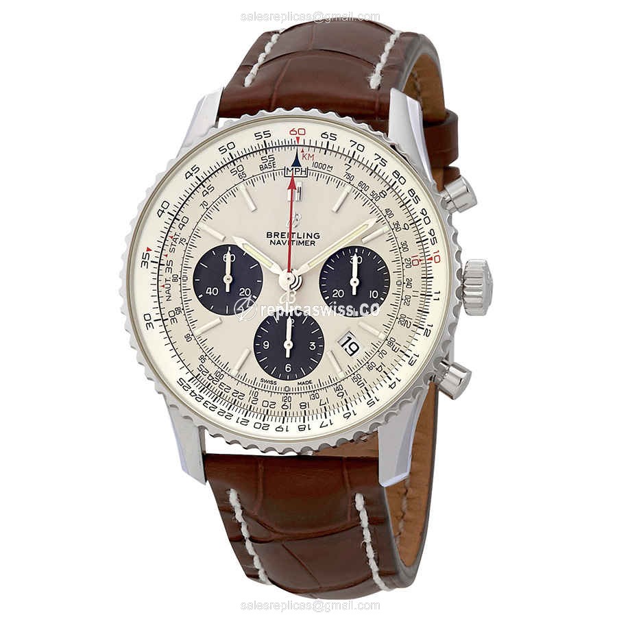 Breitling Navitimer 1 Replica in Stainless Steel with Automatic Movement Silver Dial Watch