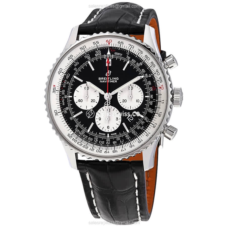Breitling Navitimer 1 Replica with Automatic Movement Black Dial, Stainless Steel Case Watch