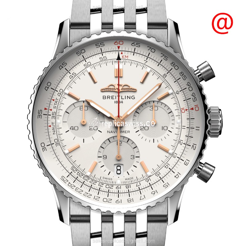 Breitling Navitimer AB0139211G1A1 Replica in Stainless Steel & Silver Dial, Automatic Movement Watch
