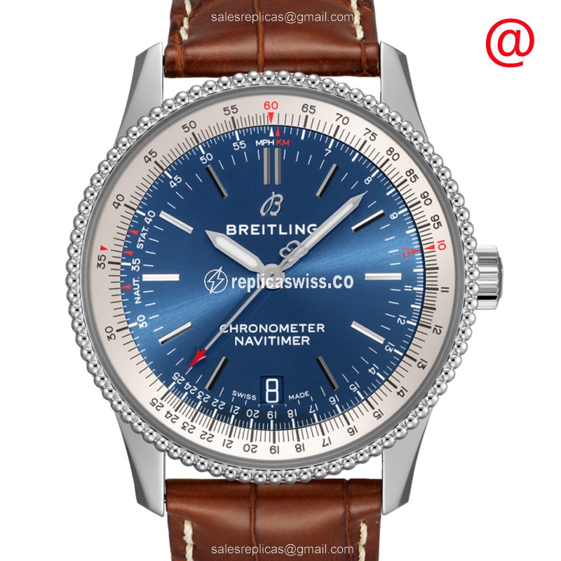 Breitling Navitimer Replica in Stainless Steel with Automatic Movement Blue Dial Watch