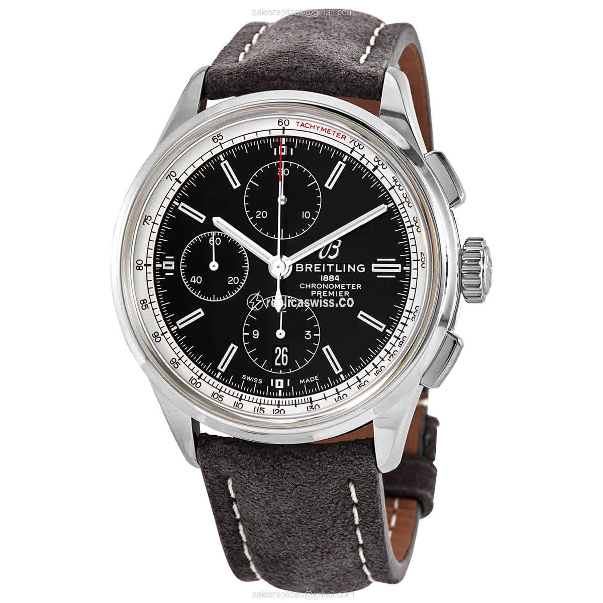 Breitling Premier A13315351B1X1 Replica | Automatic Movement | Black Dial & Leather Strap Watch