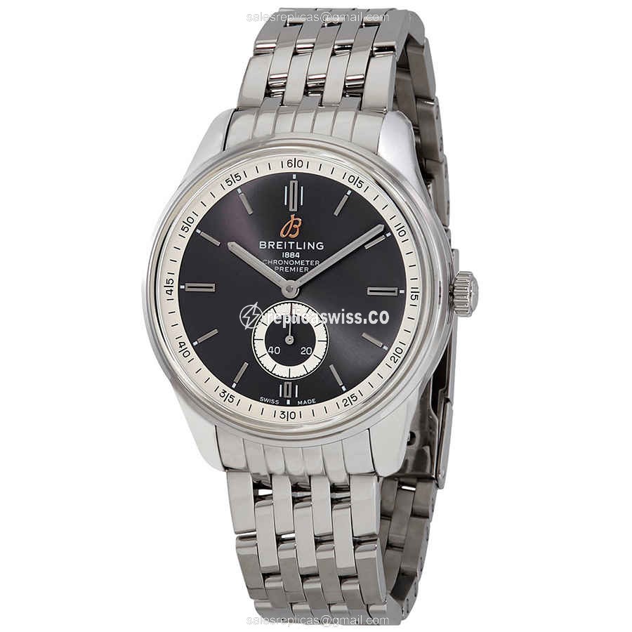 Breitling Premier A37340351B1A1 Replica with Automatic Movement Dark Grey Dial Watch