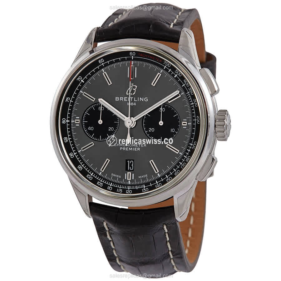 Breitling Premier AB0118221B1P2 Replica, Automatic Movement, Dark Grey Dial Watch