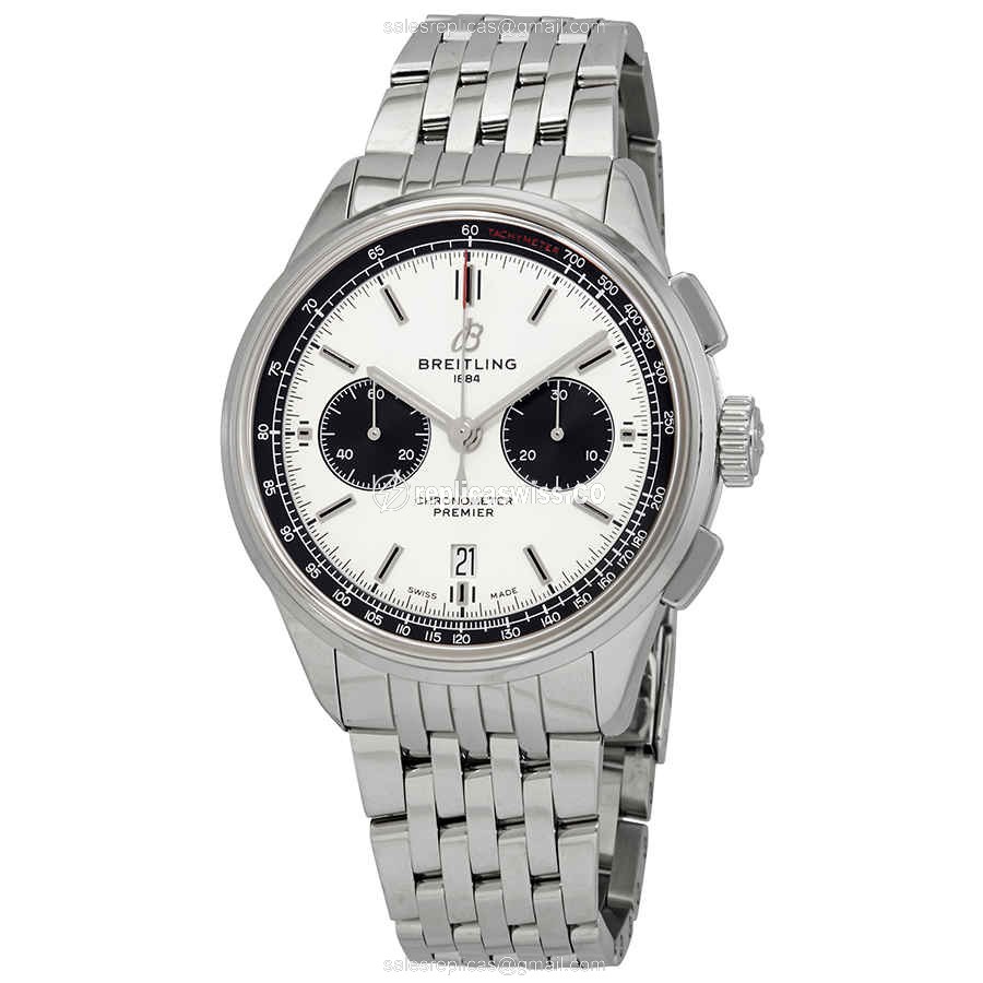 Breitling Premier AB0118221G1A1 replica with Silver Dial & Steel Case, Automatic Movement Watch