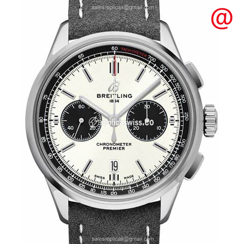 Breitling Premier AB0118221G1X1 Replica in Stainless Steel, Automatic Movement & Silver Dial Watch