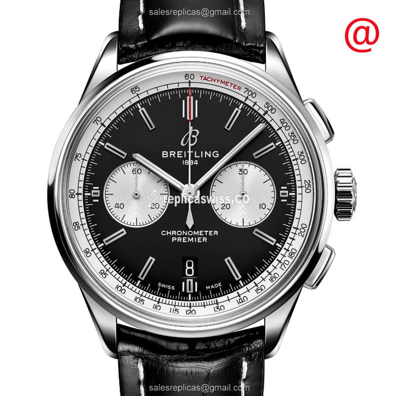 Breitling Premier AB0118371B1P2 Replica | Black Dial, Automatic Movement, Stainless Steel Case Watch